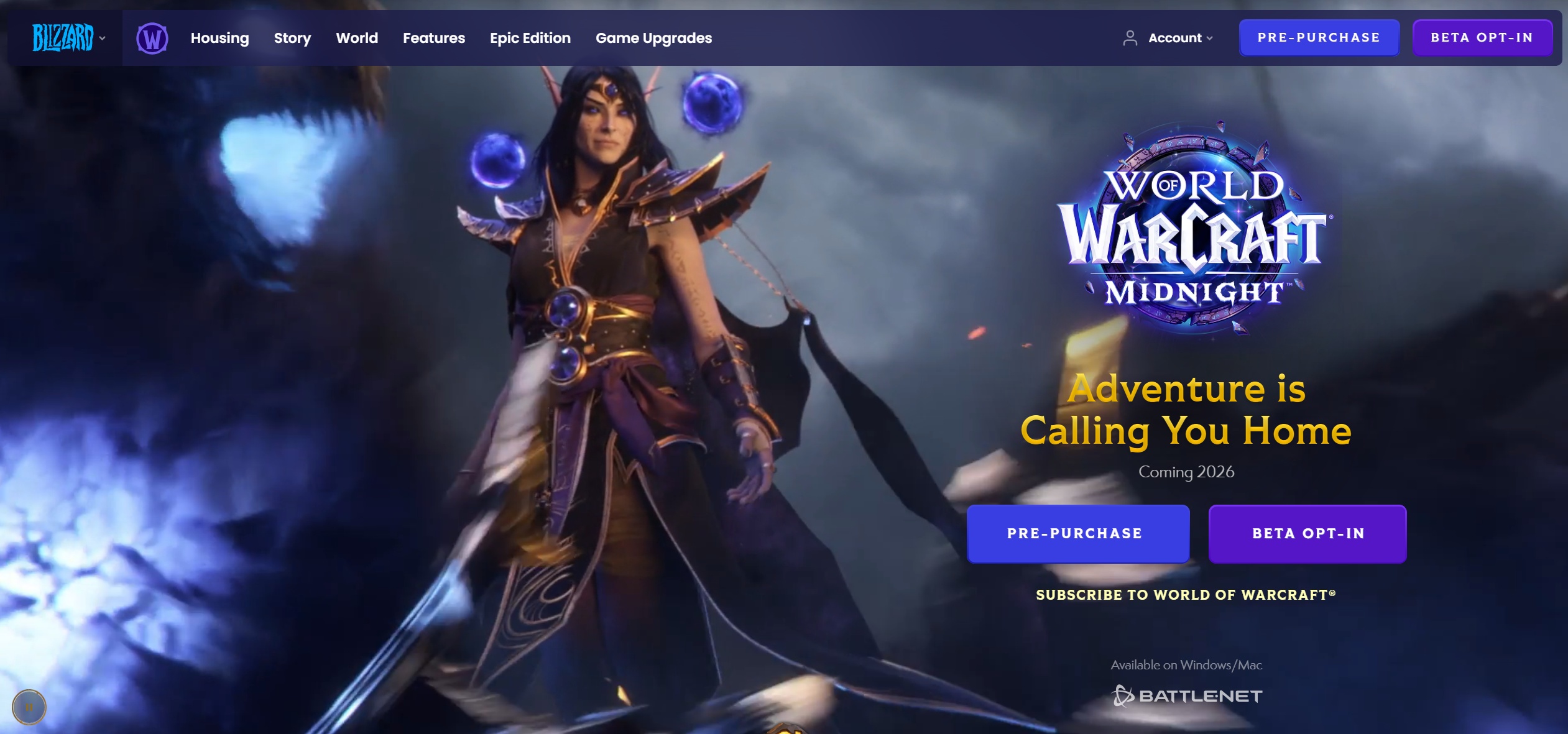 🧪 ثبتنام برای نسخه بتای World of Warcraft: Midnight آغاز شد